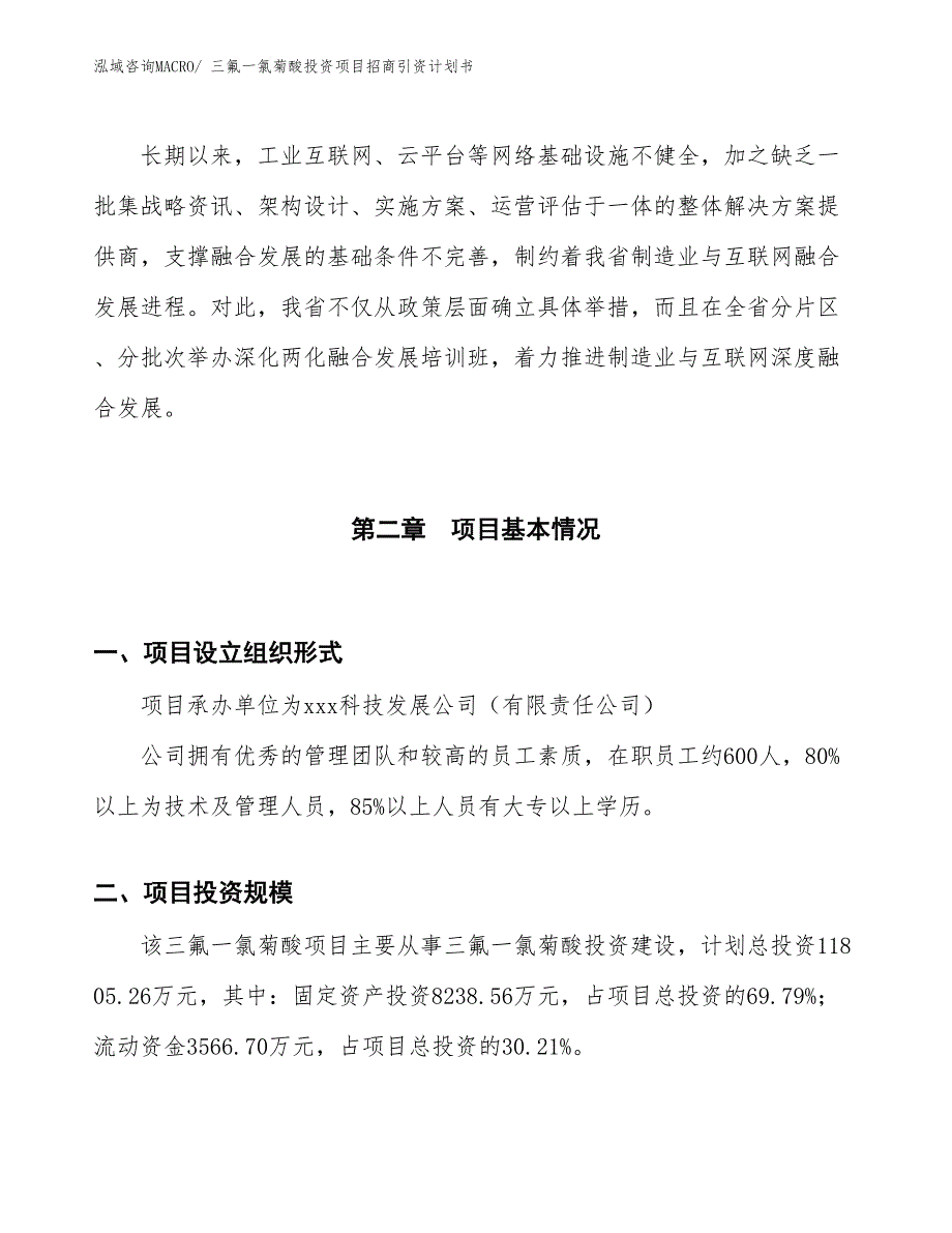 三氟一氯菊酸投资项目招商引资计划书_第4页