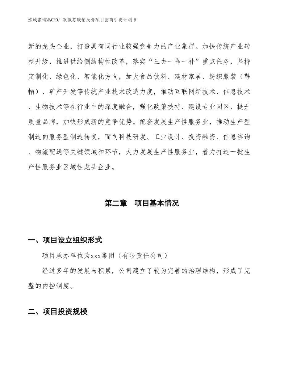 双氯芬酸钠投资项目招商引资计划书_第5页