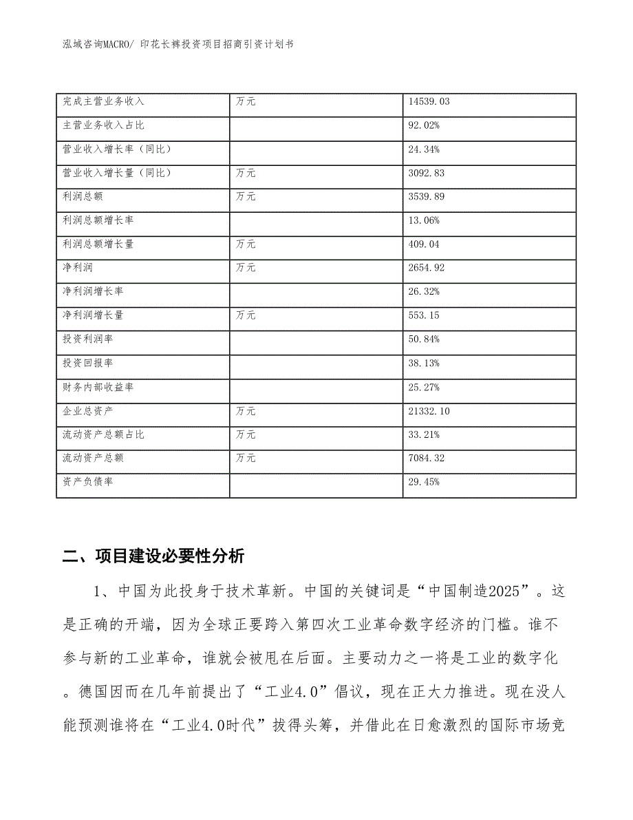 印花长裤投资项目招商引资计划书_第2页