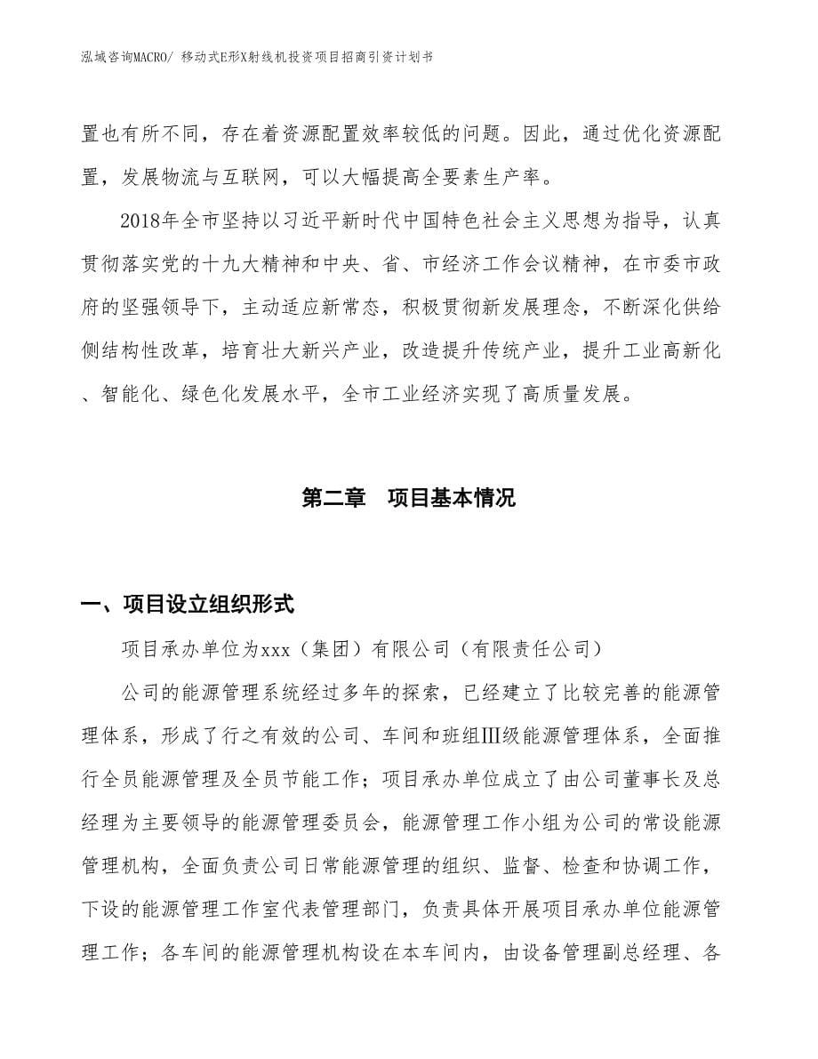 移动式E形X射线机投资项目招商引资计划书_第5页