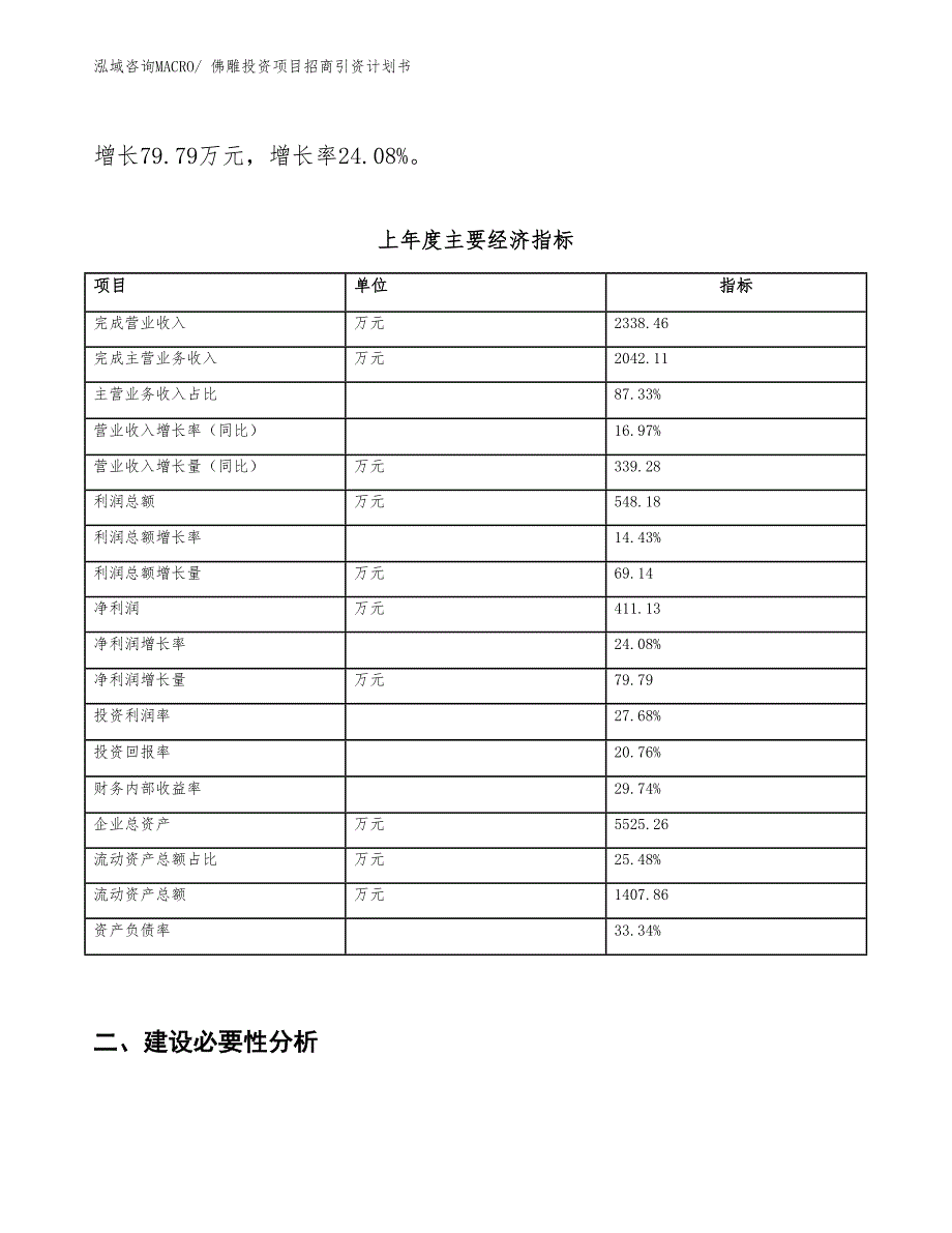 佛雕投资项目招商引资计划书_第2页