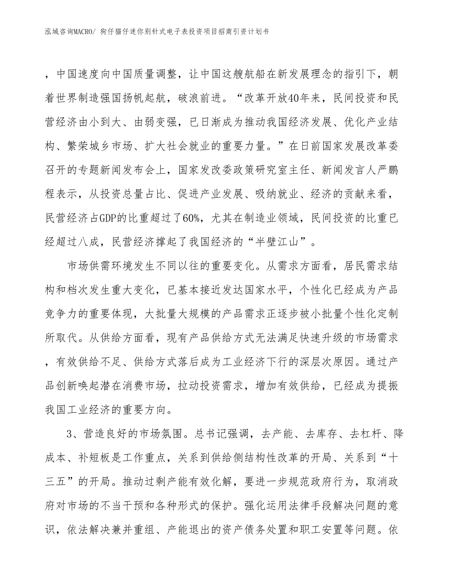 狗仔猫仔迷你别针式电子表投资项目招商引资计划书_第4页