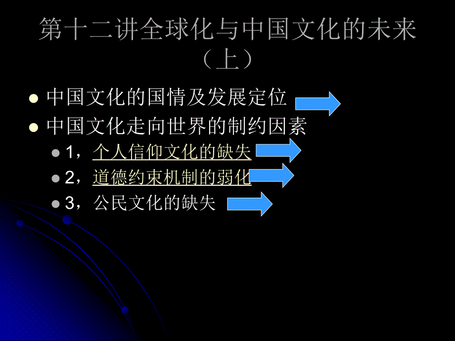 12第十二讲全球化与中国文化的未来（上）_第1页