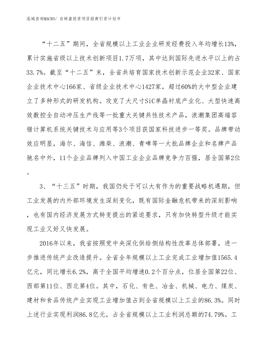 自转盘投资项目招商引资计划书_第4页