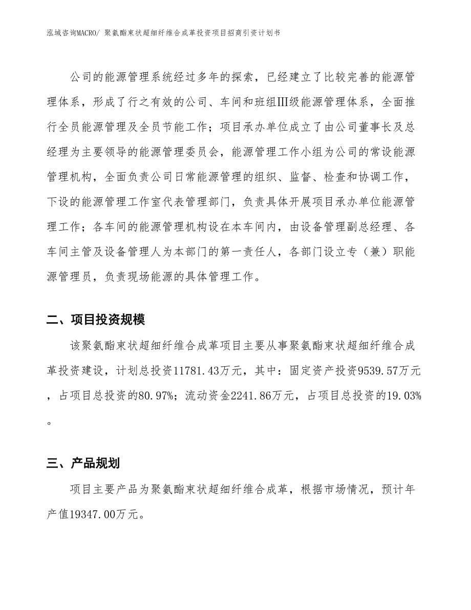 聚氨酯束状超细纤维合成革投资项目招商引资计划书_第5页