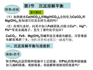 新课标鲁科版选修《化学反应原理》第三章沉淀溶解平衡、溶度积及计算-ppt课件-鲁科版6