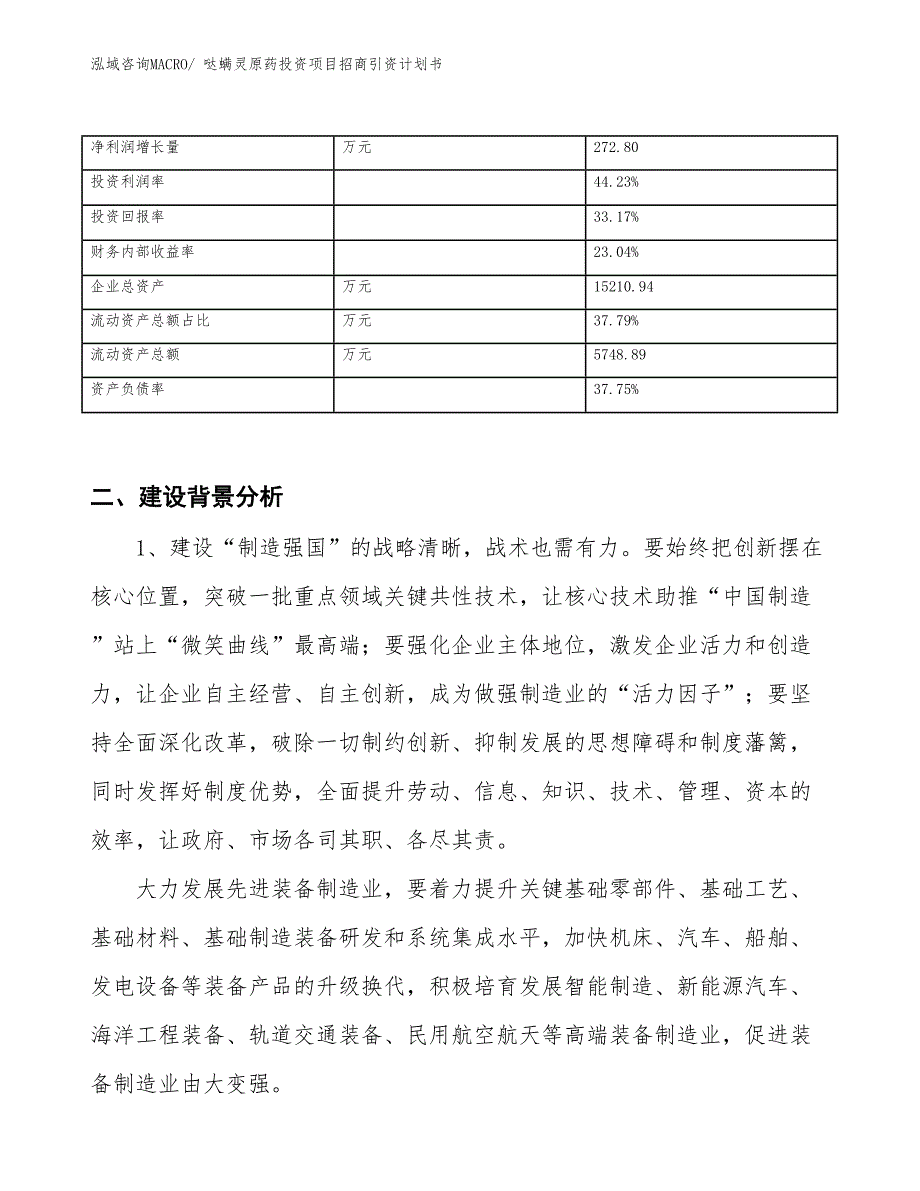 哒螨灵原药投资项目招商引资计划书_第3页
