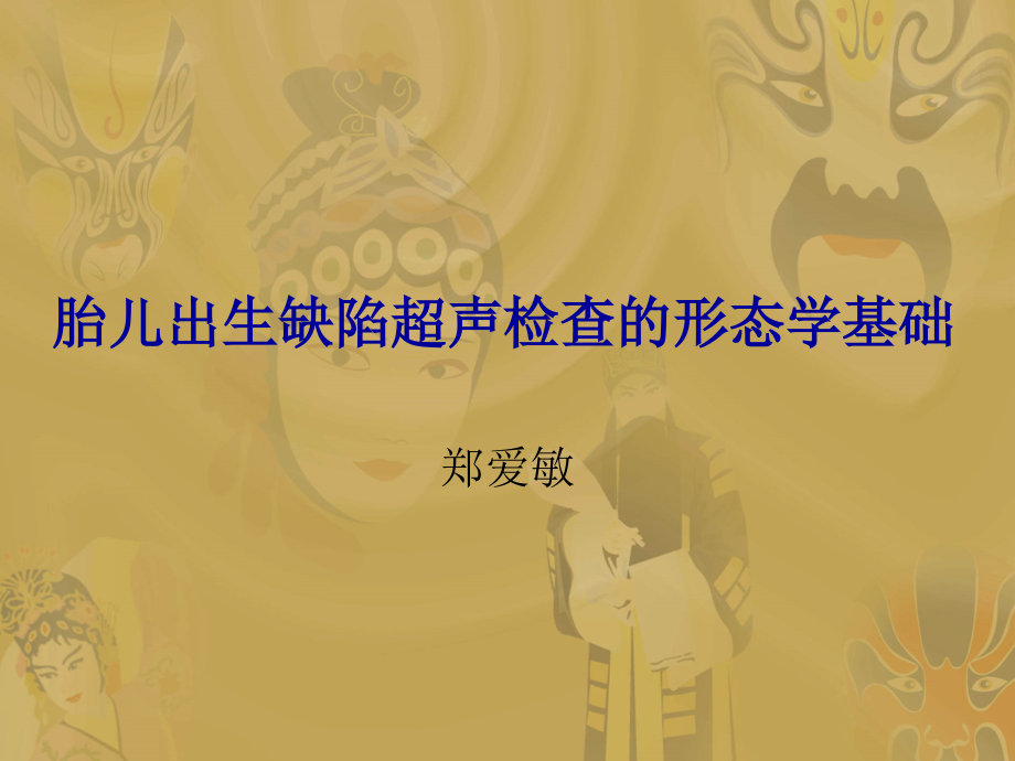 胎儿出生缺陷超声检查的形态学基础课件_第1页