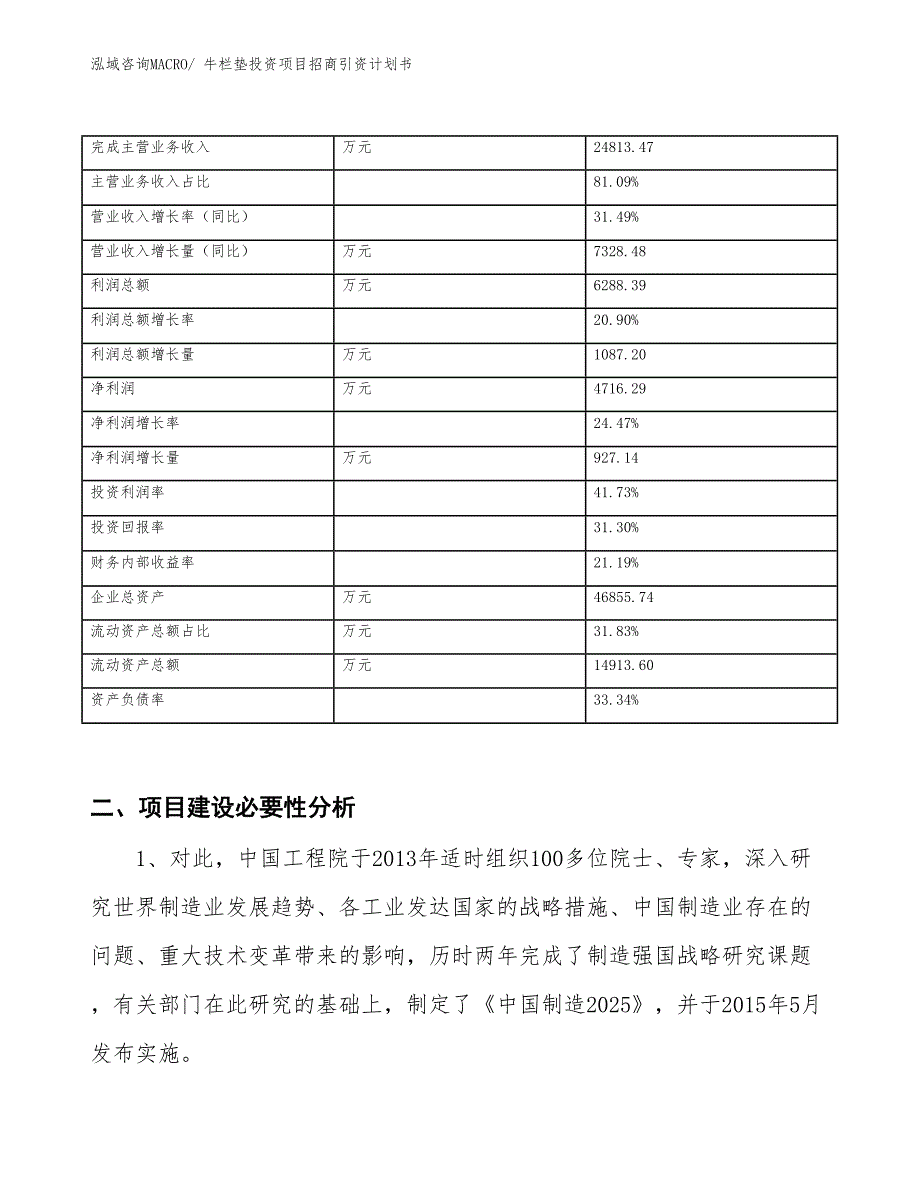 牛栏垫投资项目招商引资计划书_第2页