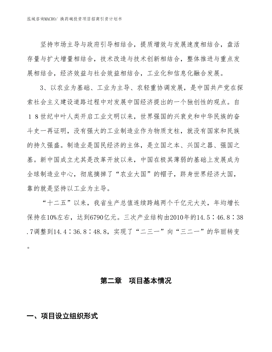 换药碗投资项目招商引资计划书_第4页