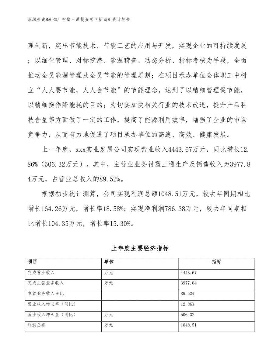 衬塑三通投资项目招商引资计划书_第2页