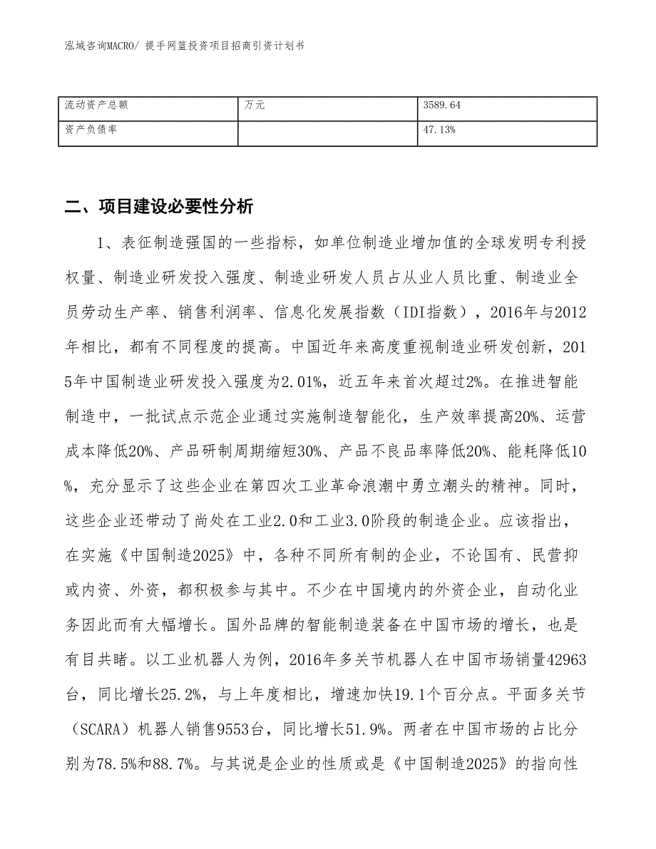 提手网篮投资项目招商引资计划书_第3页