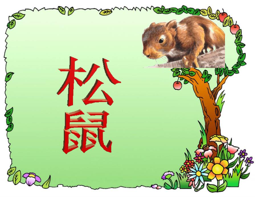2015春北师大版语文三下《松鼠》ppt课件3_第1页