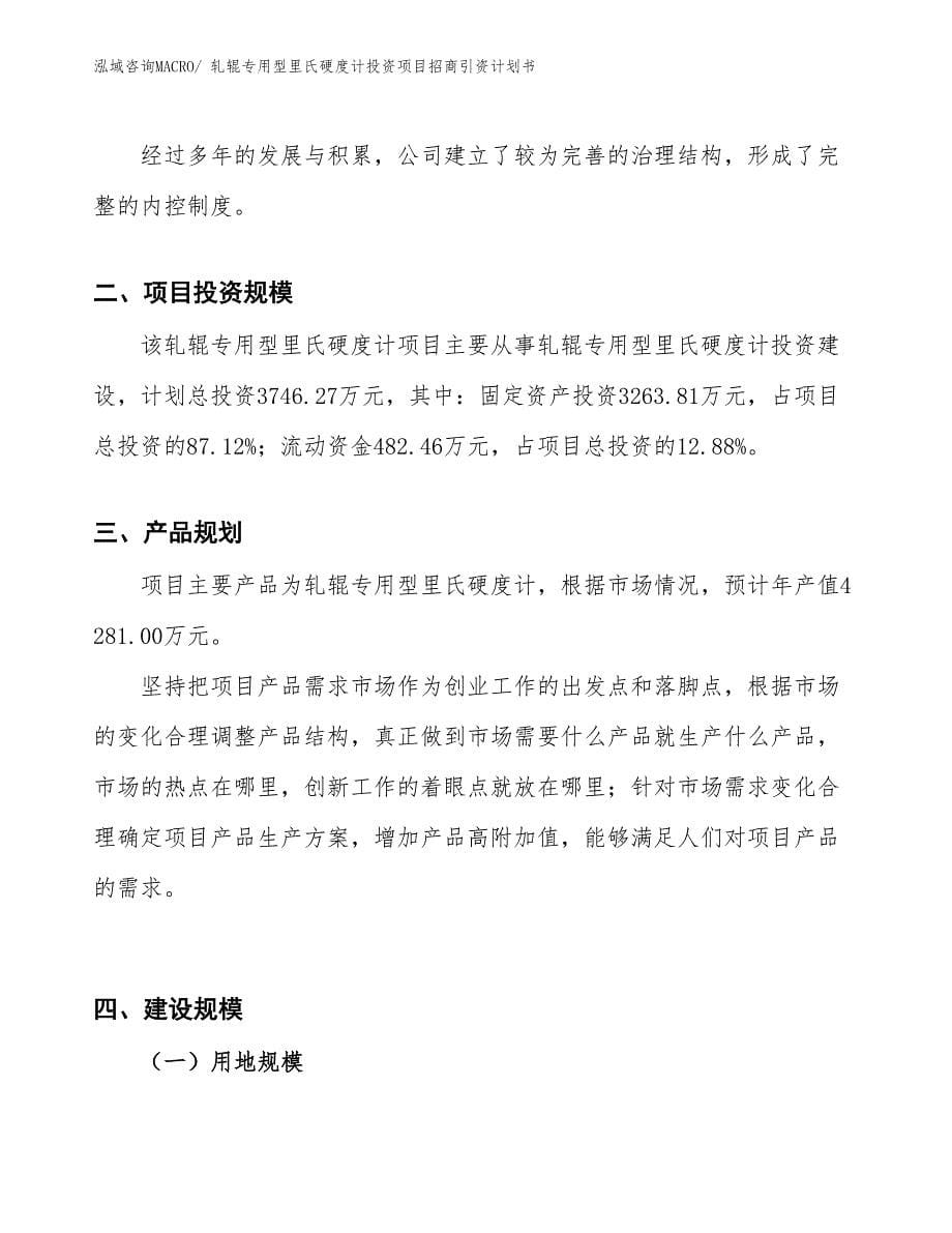 轧辊专用型里氏硬度计投资项目招商引资计划书_第5页