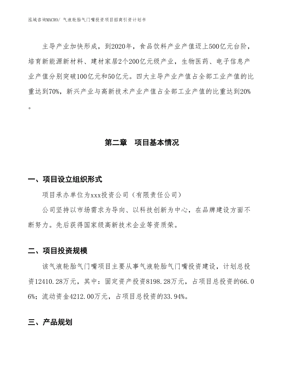 气液轮胎气门嘴投资项目招商引资计划书_第4页