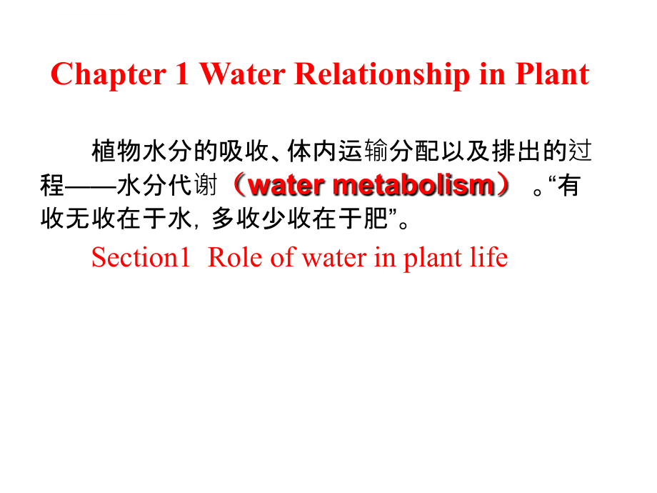 植物生理学双语幻灯片_第1页