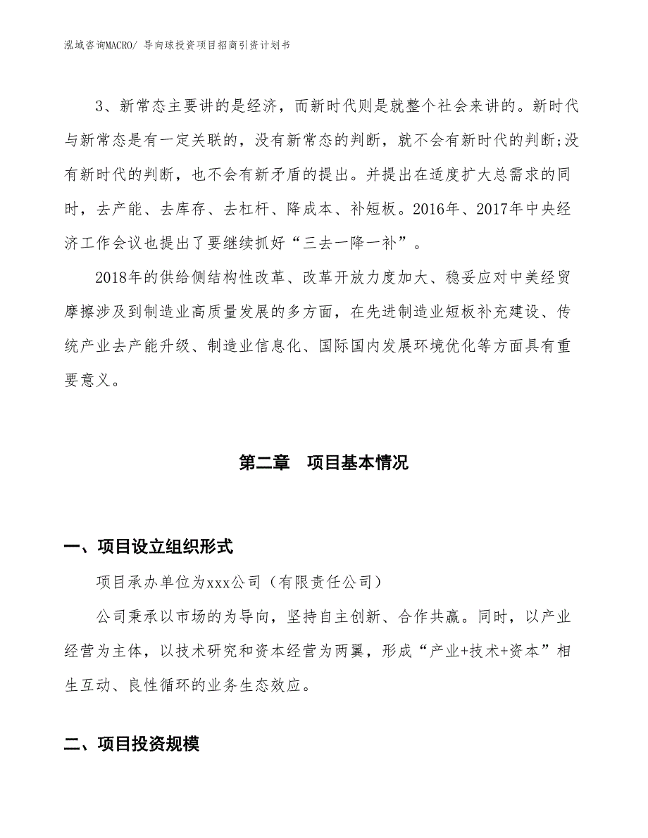 导向球投资项目招商引资计划书_第4页