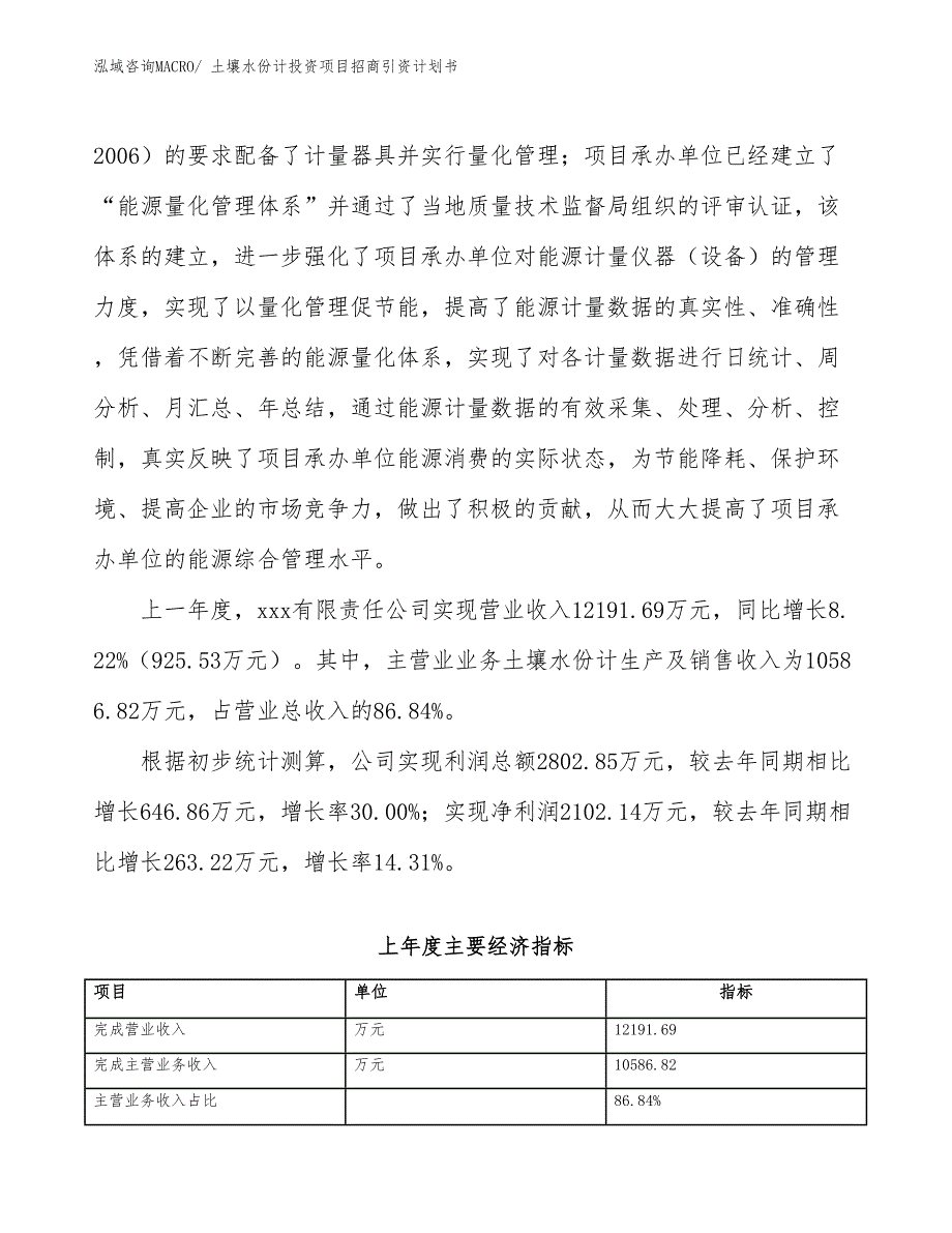 土壤水份计投资项目招商引资计划书_第2页