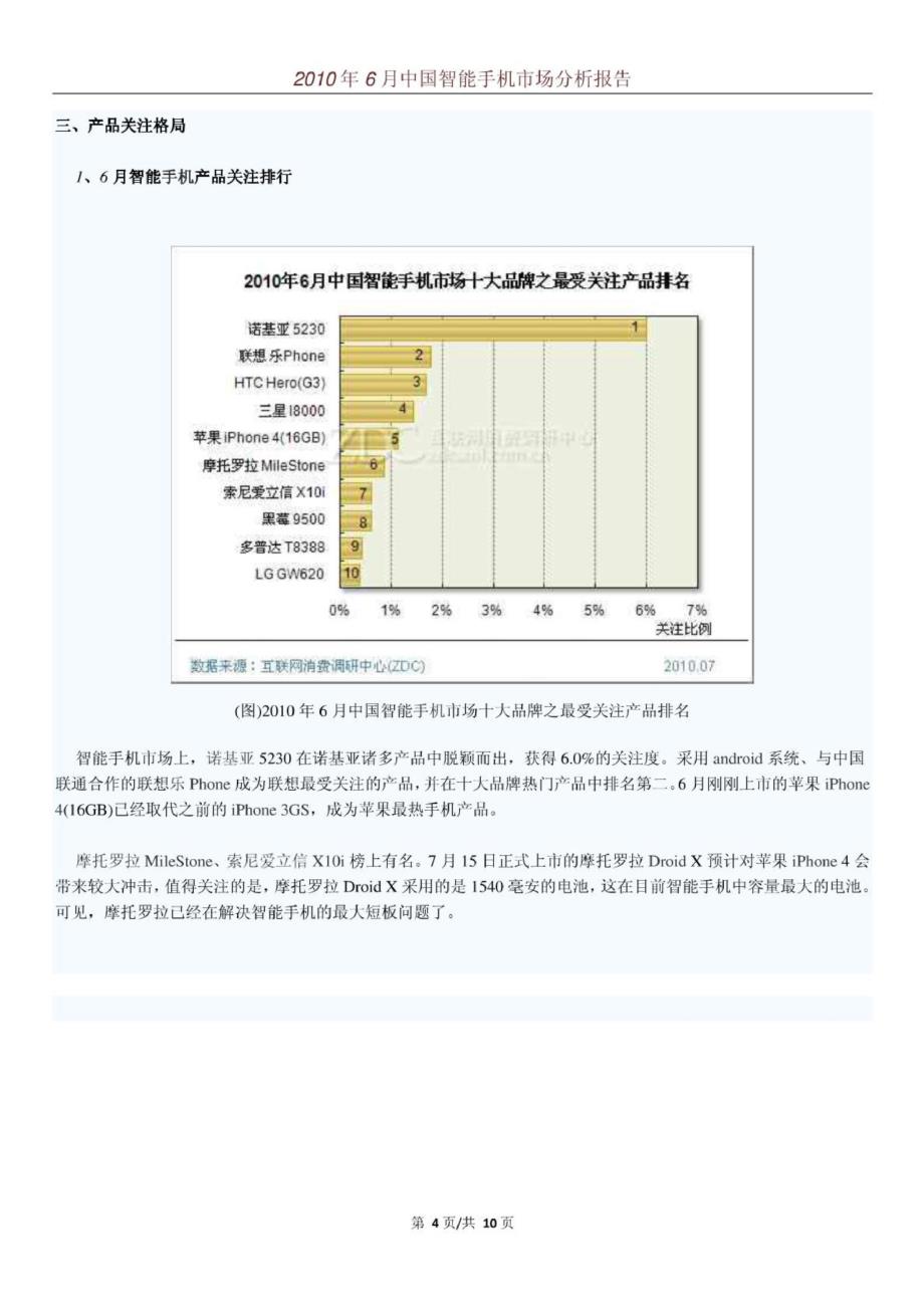 2010年6月中国智能手机市场分析报告_第4页