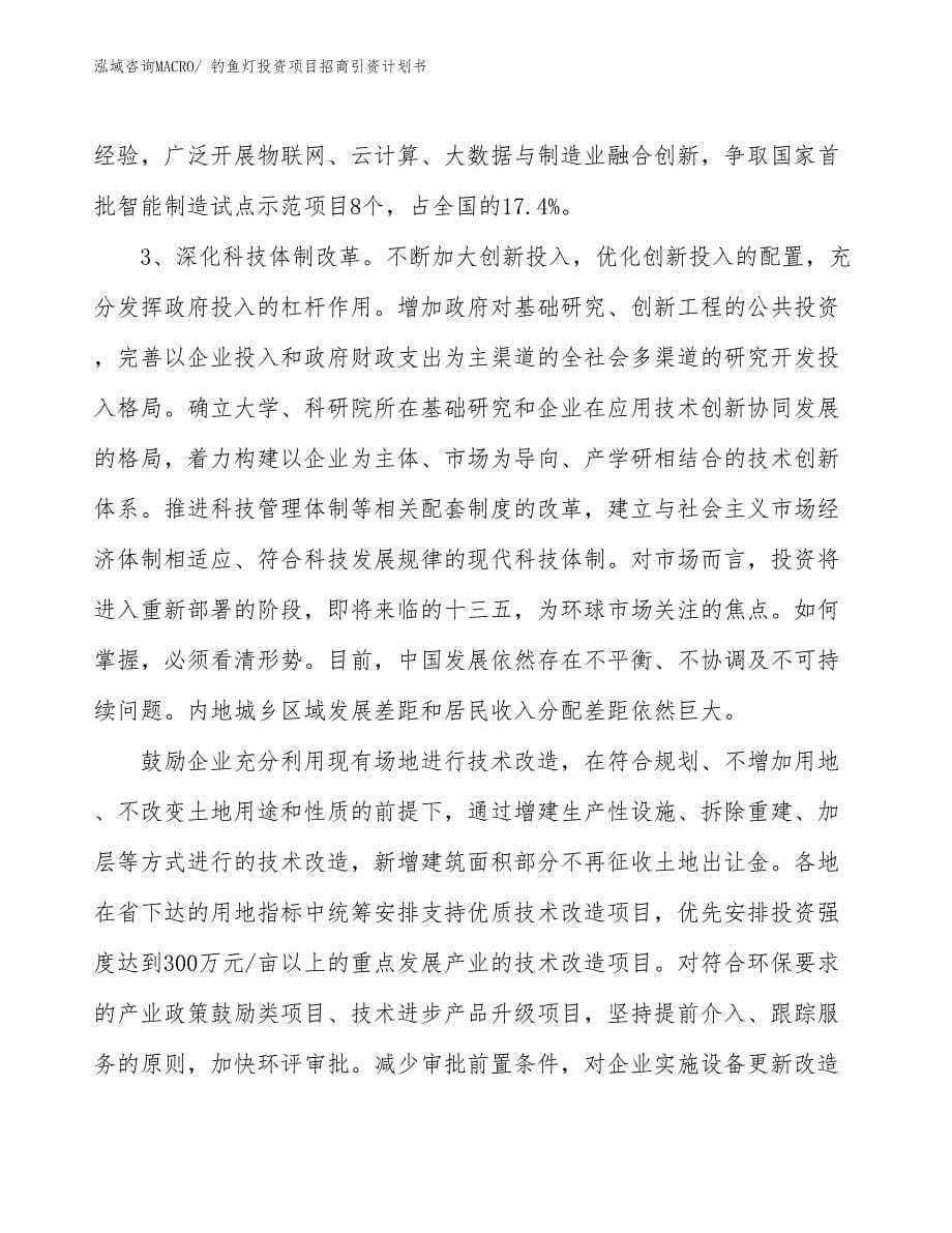 钓鱼灯投资项目招商引资计划书_第5页