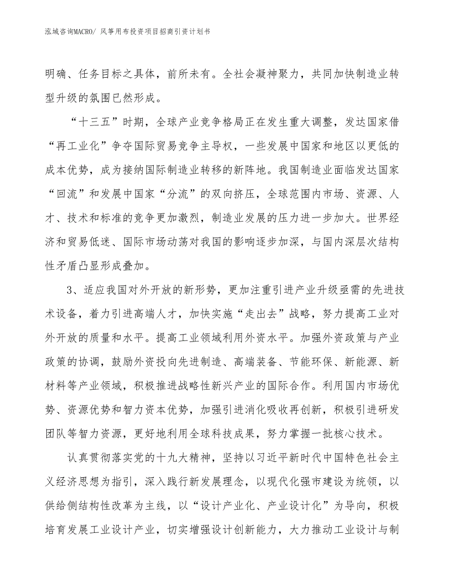 风筝用布投资项目招商引资计划书_第4页