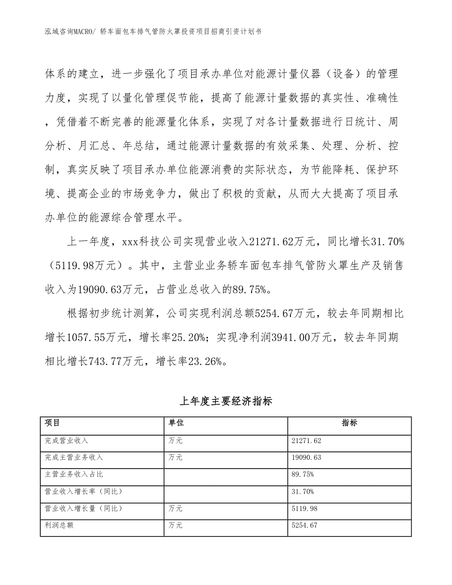 轿车面包车排气管防火罩投资项目招商引资计划书_第2页