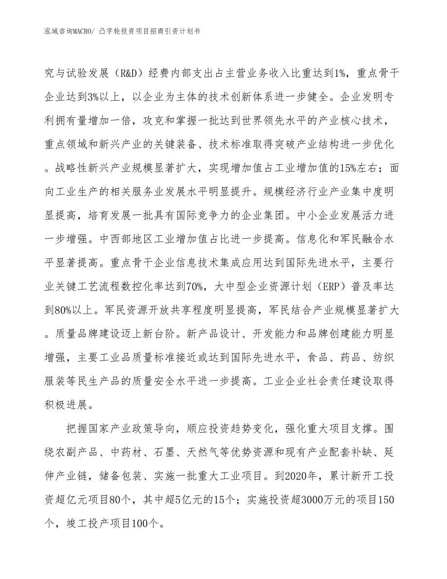 凸字轮投资项目招商引资计划书_第5页