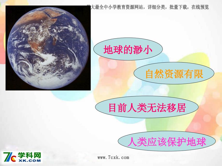2014秋北京版语文五上《只有一个地球》ppt课件5_第3页
