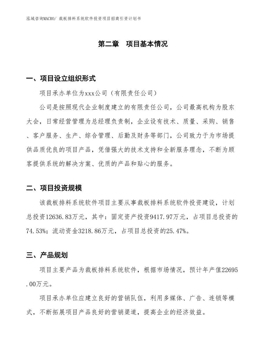 裁板排料系统软件投资项目招商引资计划书_第5页