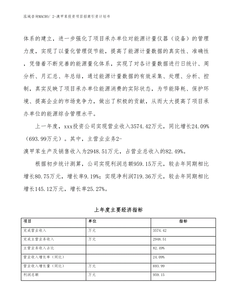 2-溴甲苯投资项目招商引资计划书_第2页