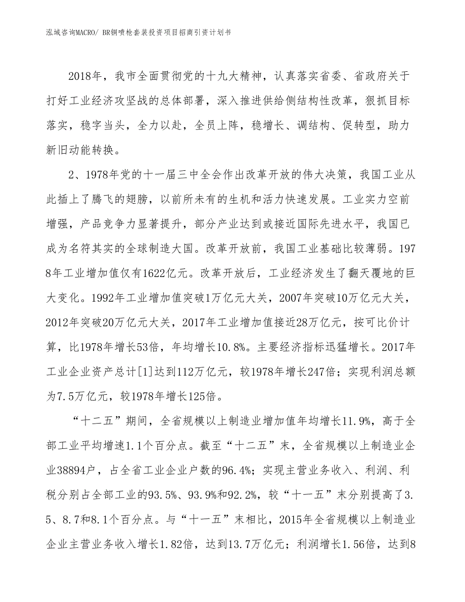 BR铜喷枪套装投资项目招商引资计划书_第3页