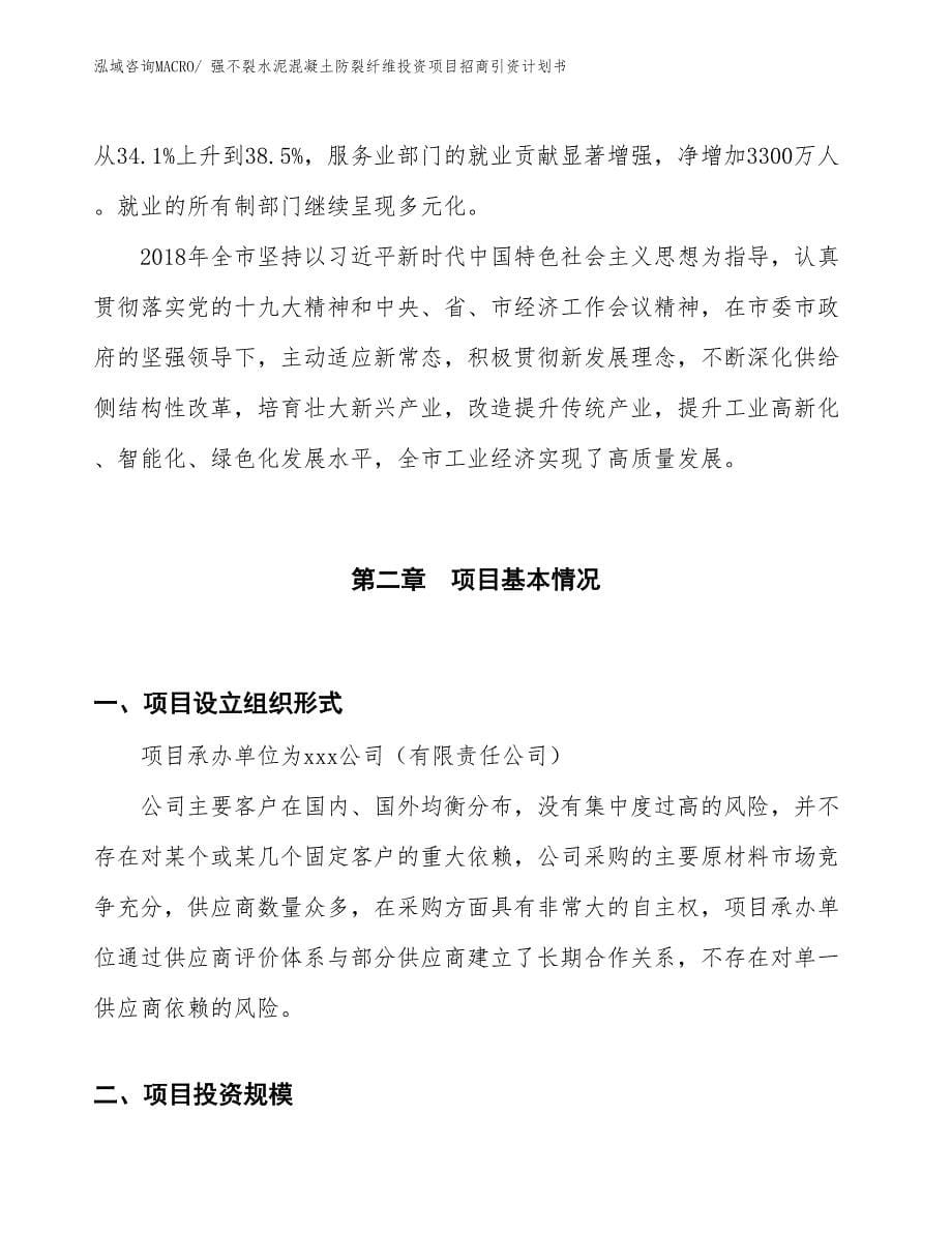 强不裂水泥混凝土防裂纤维投资项目招商引资计划书_第5页