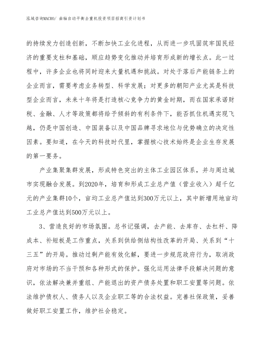 曲轴自动平衡去重机投资项目招商引资计划书_第4页