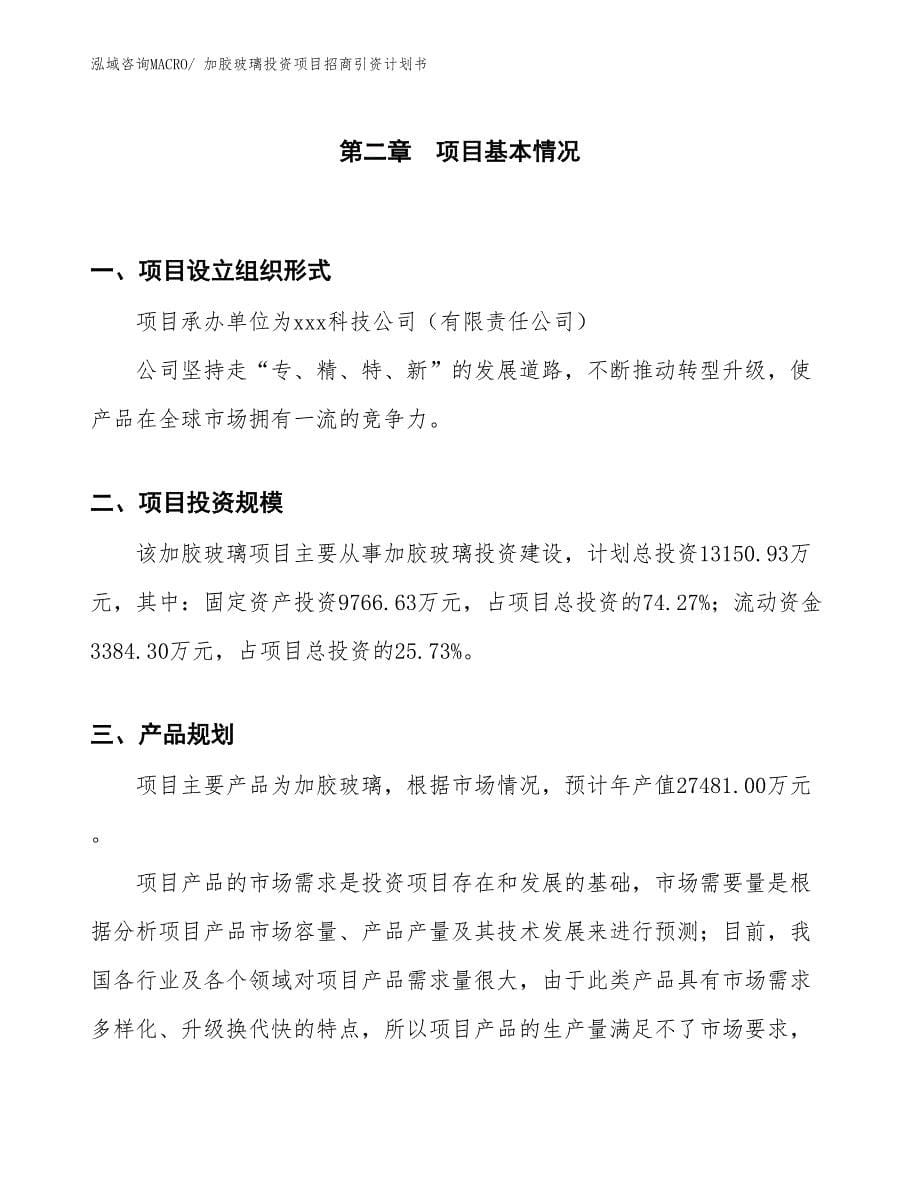 加胶玻璃投资项目招商引资计划书_第5页