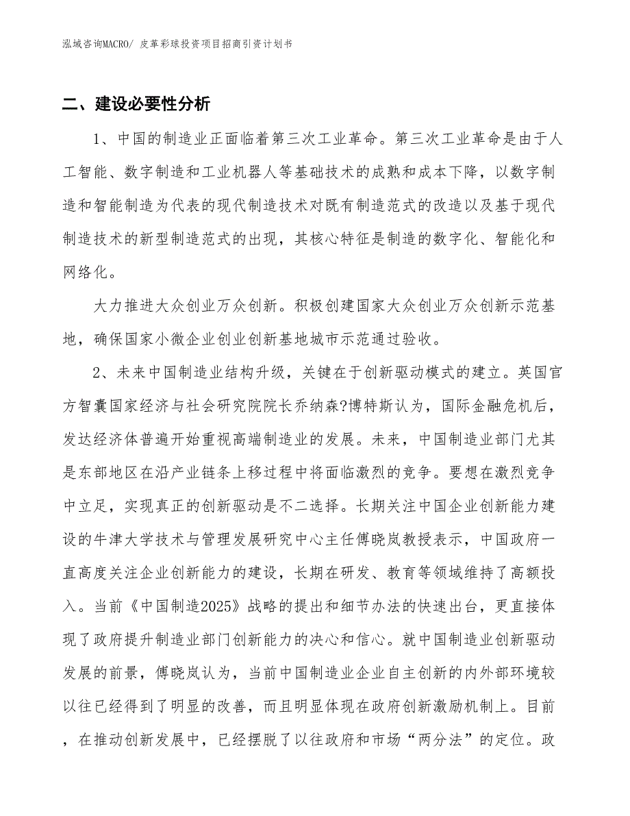 皮革彩球投资项目招商引资计划书_第3页