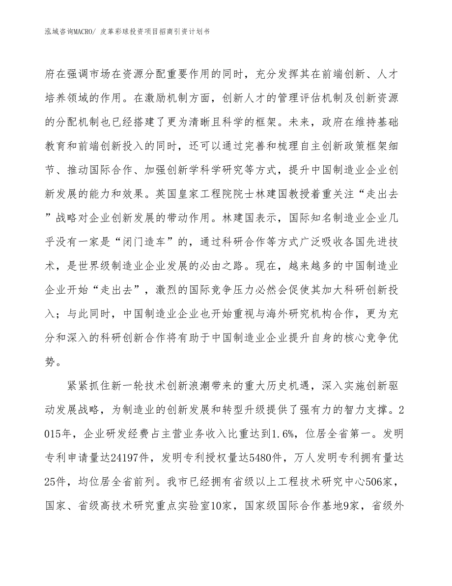 皮革彩球投资项目招商引资计划书_第4页