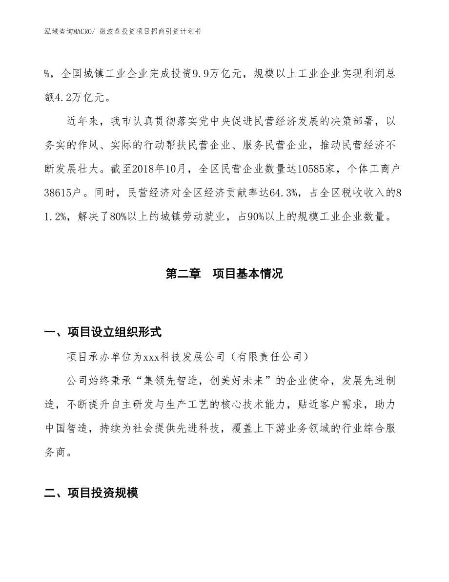 微波盘投资项目招商引资计划书_第5页