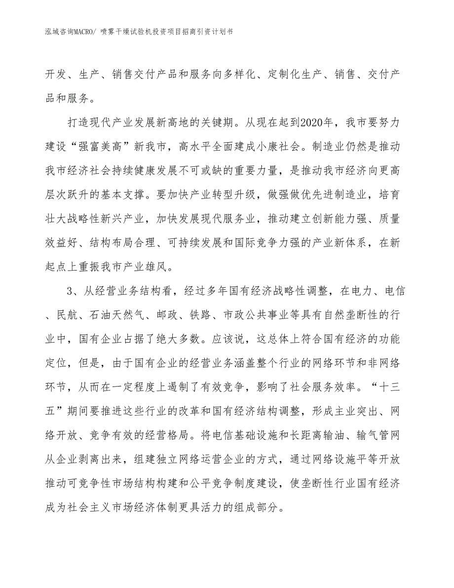 喷雾干燥试验机投资项目招商引资计划书_第5页