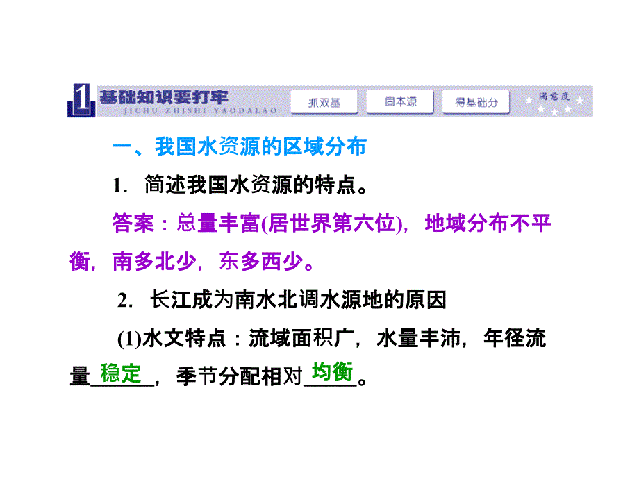 (鲁教版)一轮复习课件：11.3-资源的跨区域调配——以南水北调为例_第2页