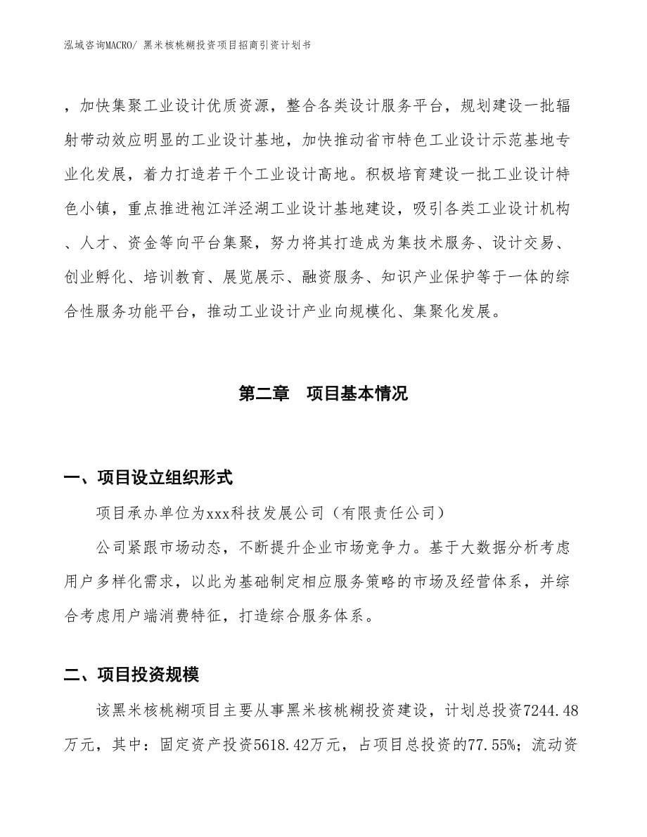 黑米核桃糊投资项目招商引资计划书_第5页