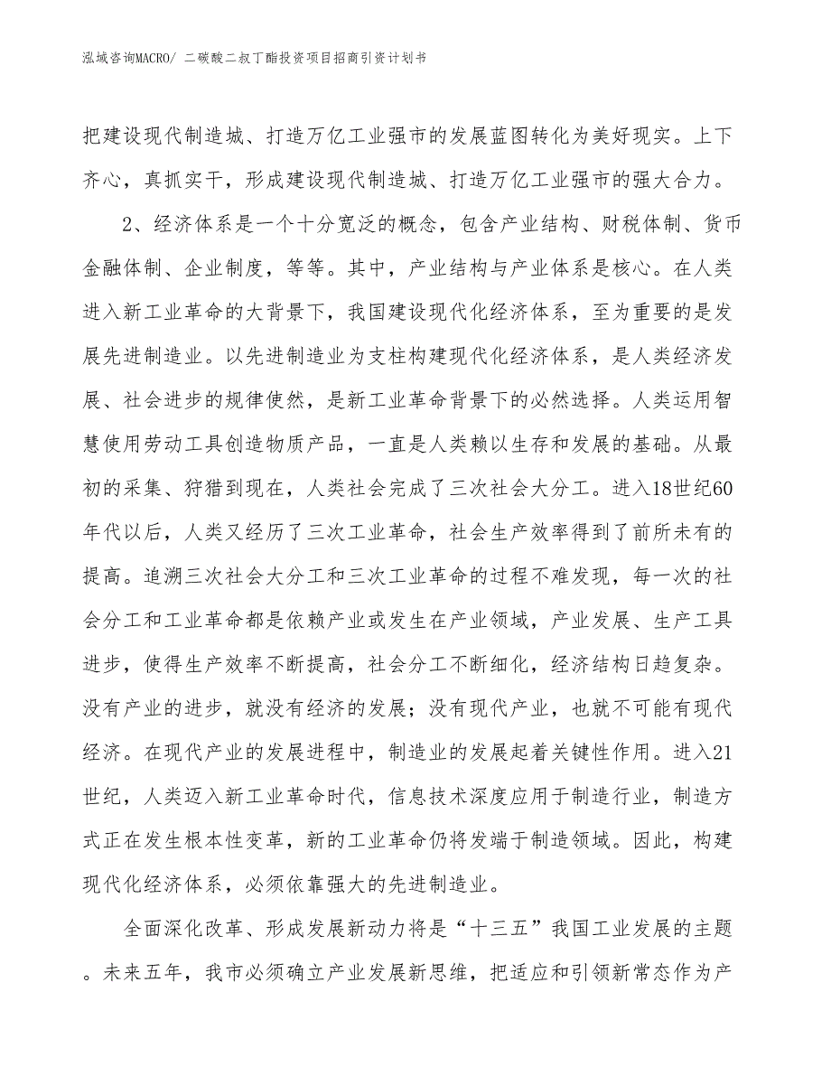 二碳酸二叔丁酯投资项目招商引资计划书_第4页