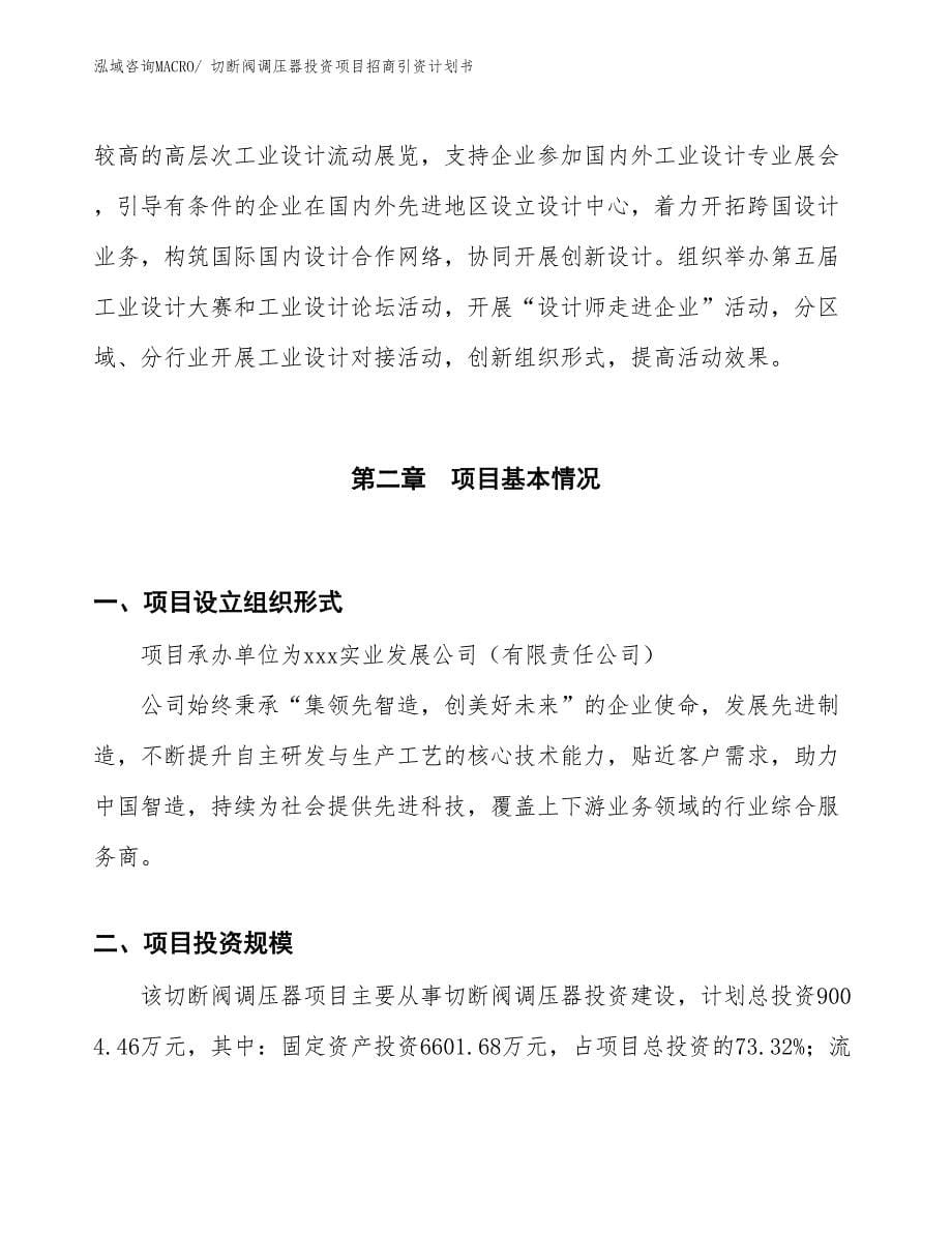 切断阀调压器投资项目招商引资计划书_第5页