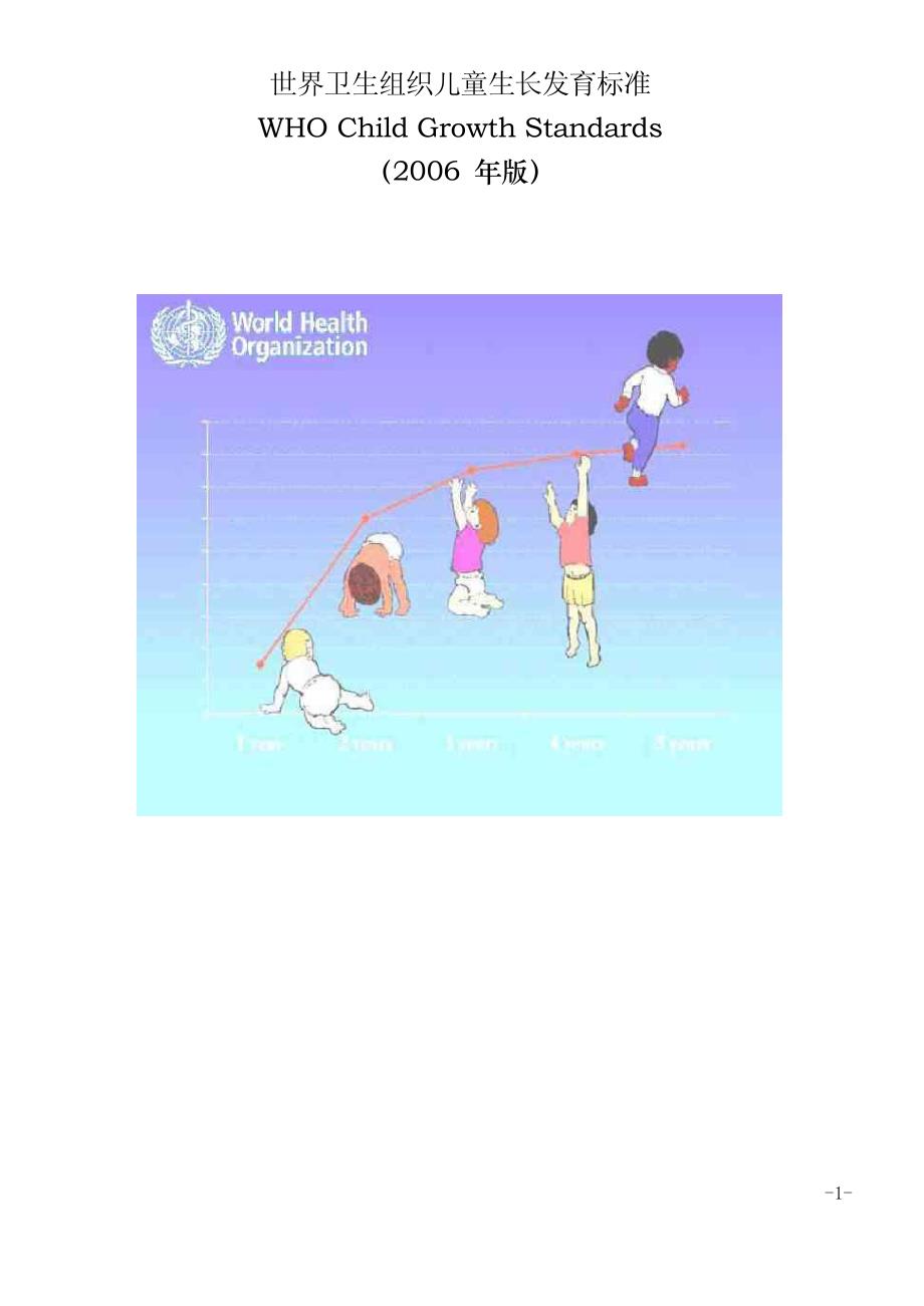 06年版世界卫生组织儿童生长发育标准_第1页
