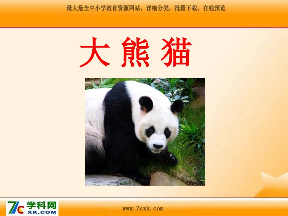 2015秋北师大版语文一下《大熊猫》ppt课件2_第1页