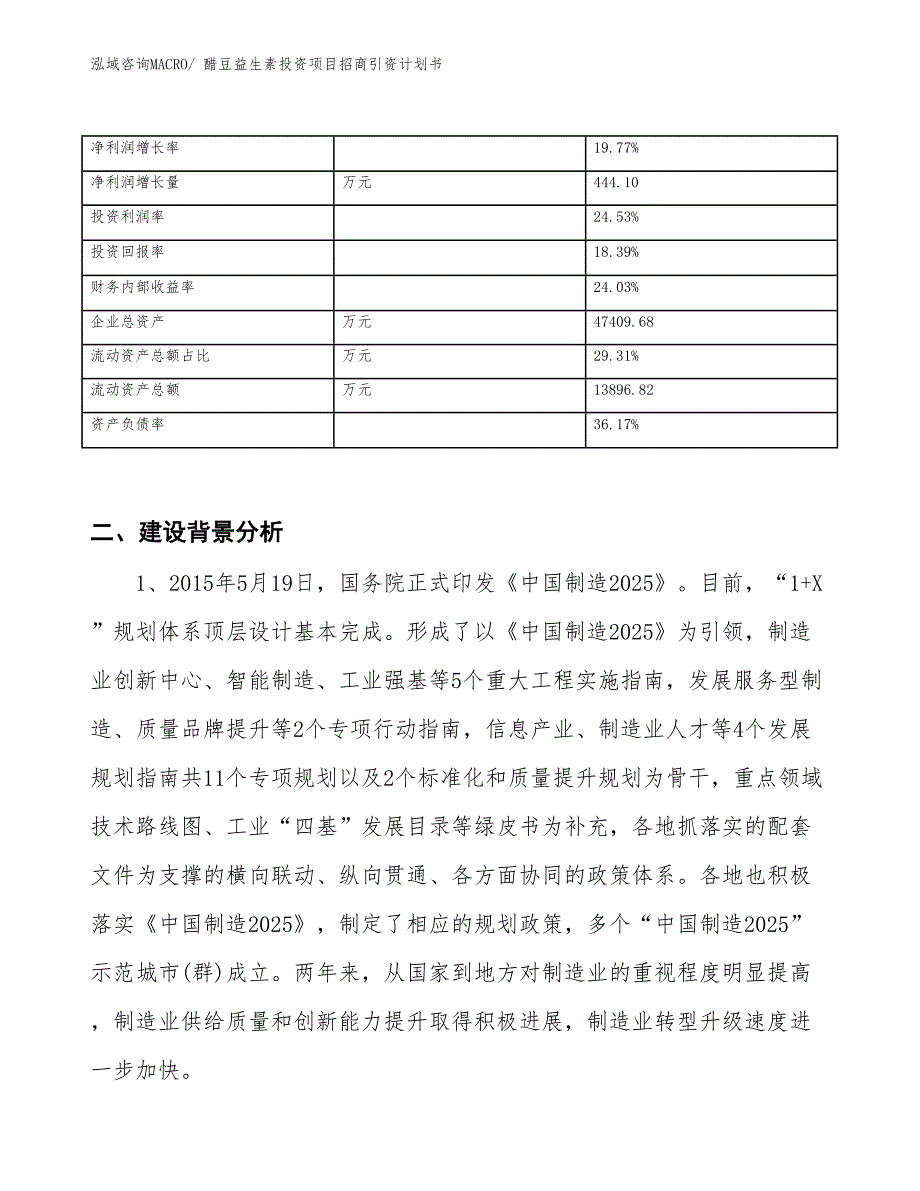 醋豆益生素投资项目招商引资计划书_第3页
