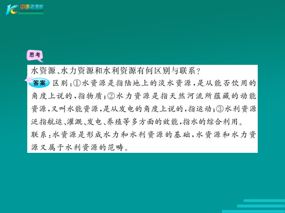 2012高一地理新人教版必修1课件3.3《水资源的合理利用课件》_第4页