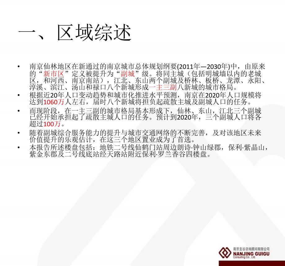 2011南京圭谷咨询仙林地区重点楼盘分析33_第2页