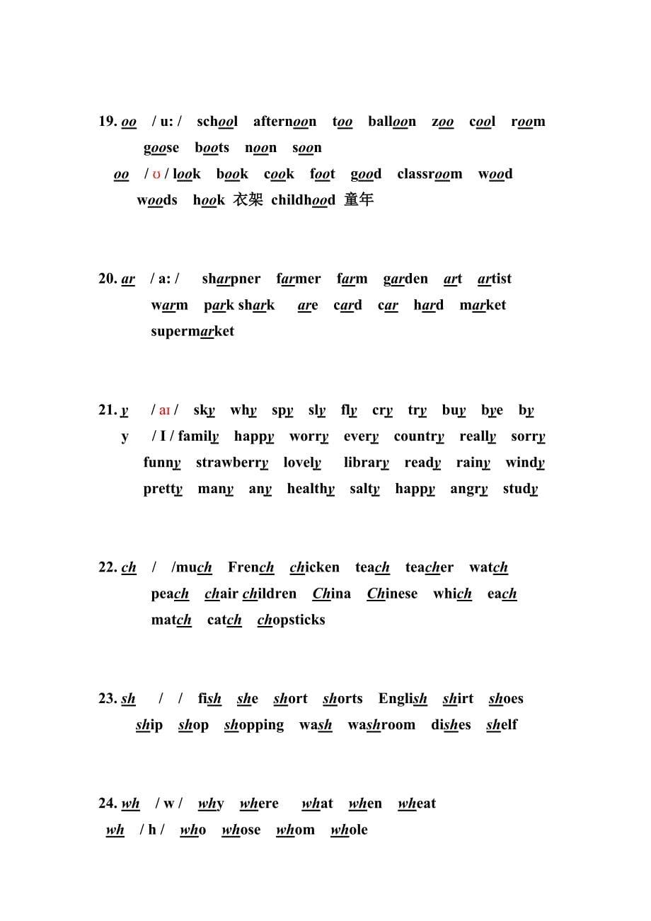 小学英语-所有字母组合的发音-_第5页