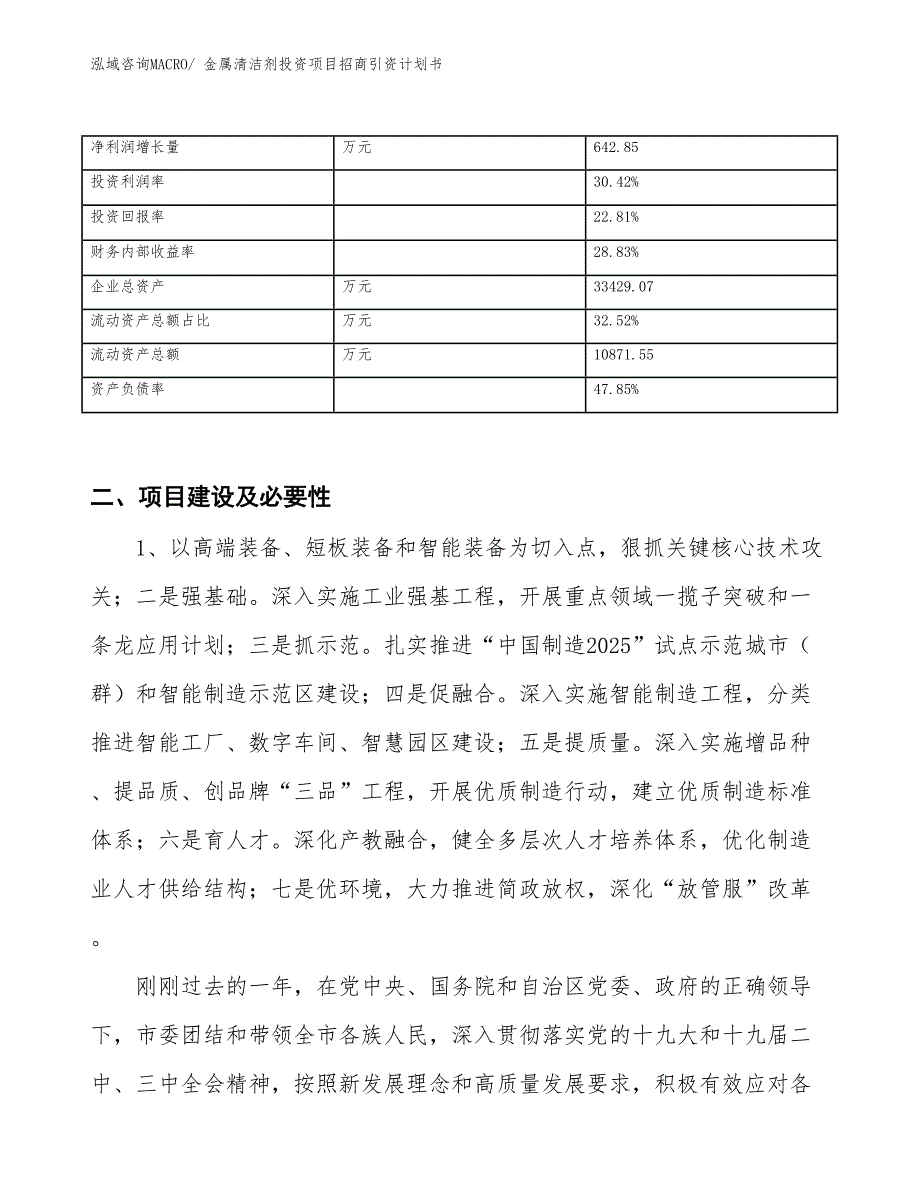 金属清洁剂投资项目招商引资计划书_第3页