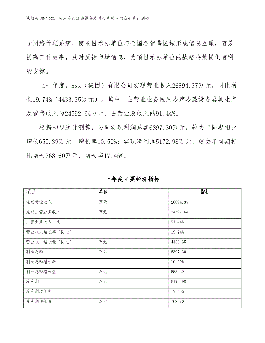 医用冷疗冷藏设备器具投资项目招商引资计划书_第2页